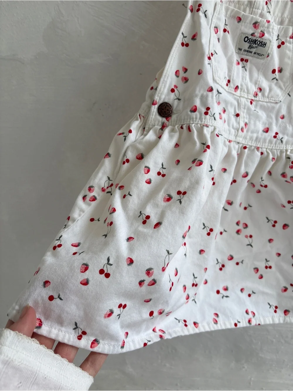 Oshkosh bgosh cherry 4T overall dress